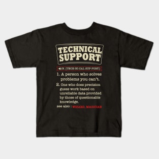 Tech Support Definition Shirt-Funny Computer Nerd Gift Kids T-Shirt